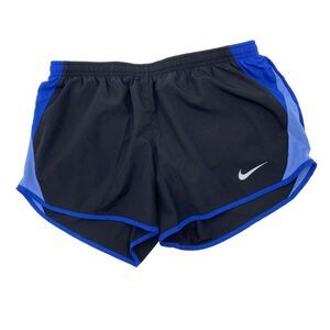 Nike Dri-Fit Running Shorts Lined With Built In Briefs, Black Blue Size Medium